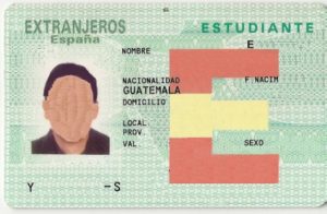 tarjeta residencia de estudiante